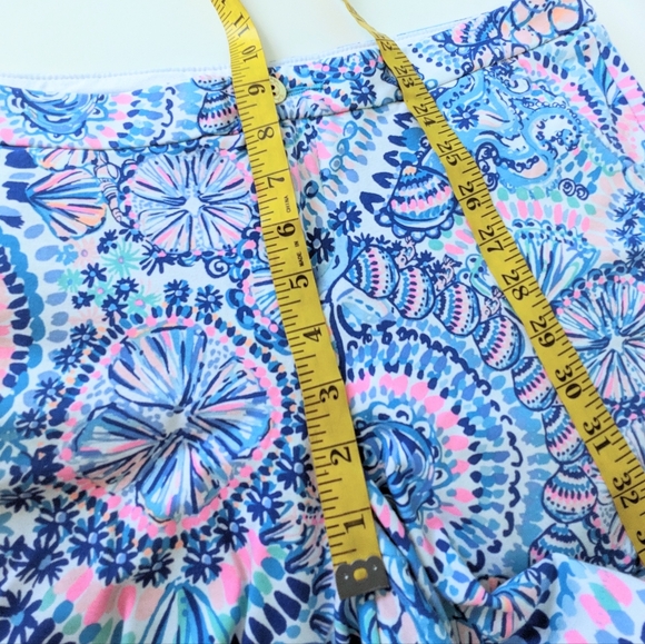 Lilly Pulitzer Darci Knit Shorts Blue Grotto Commotion in the Ocean - Picture 12 of 14